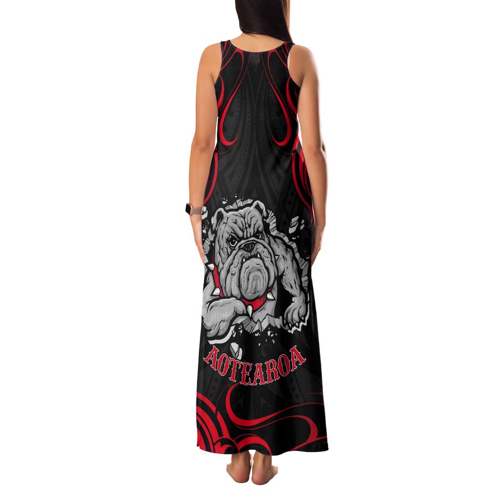 Personalised Aotearoa Bulldog Tank Maxi Dress NZ Maori Tattoo LT14 - Polynesian Pride