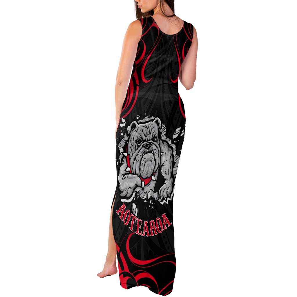 Personalised Aotearoa Bulldog Tank Maxi Dress NZ Maori Tattoo LT14 - Polynesian Pride