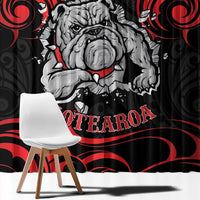 Personalised Aotearoa Bulldog Window Curtain NZ Maori Tattoo LT14 - Polynesian Pride