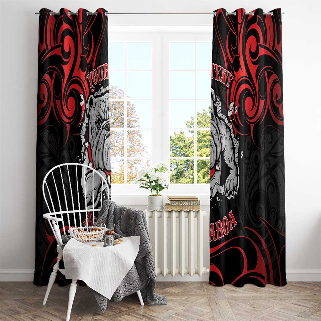 Personalised Aotearoa Bulldog Window Curtain NZ Maori Tattoo LT14 - Polynesian Pride