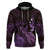Purple Aloha Hawaii Zip Hoodie Snorkeling With Sea Turtle Polynesian Pattern