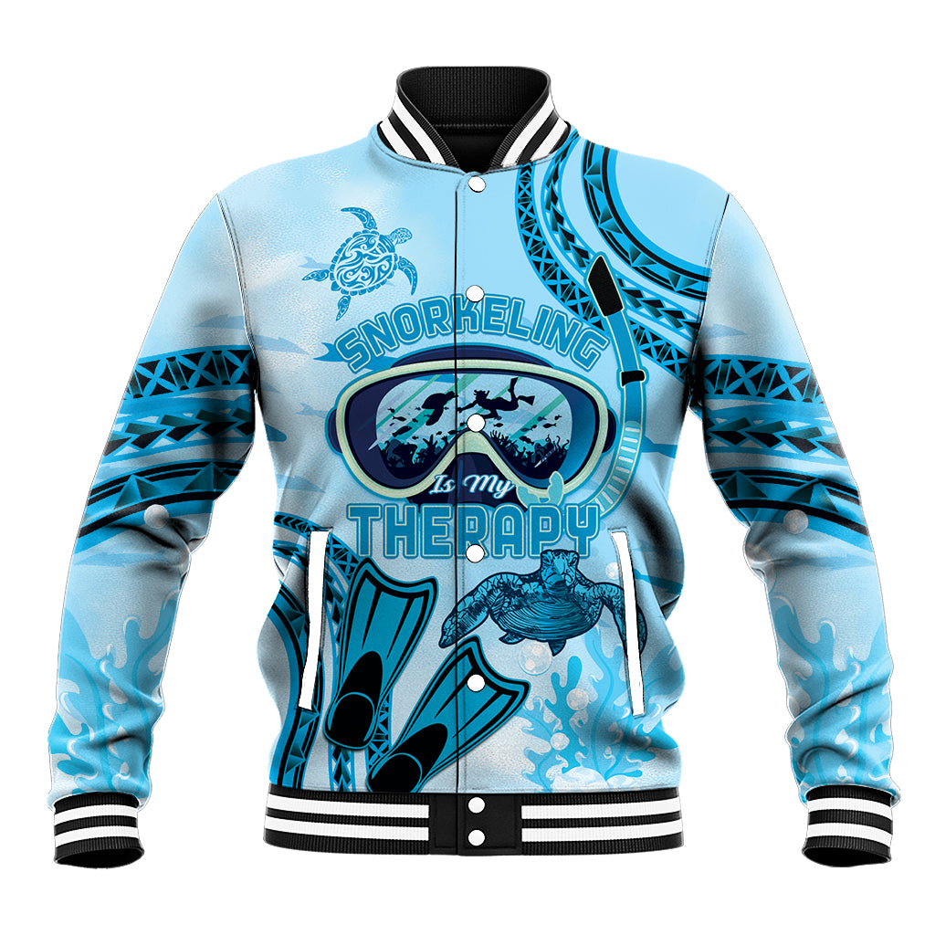 Hawaii Sea Turtle Snorkeling Is My Therapy Baseball Jacket