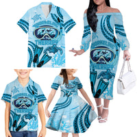 Hawaii Sea Turtle Snorkeling Is My Therapy Family Matching Off The Shoulder Long Sleeve Dress and Hawaiian Shirt LT14 - Polynesian Pride