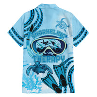Hawaii Sea Turtle Snorkeling Is My Therapy Family Matching Tank Maxi Dress and Hawaiian Shirt LT14 - Polynesian Pride