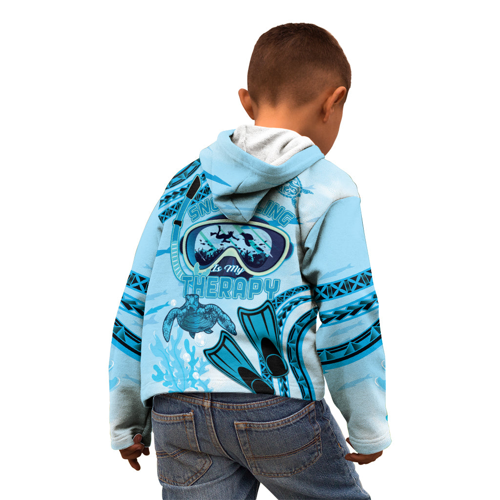 Hawaii Sea Turtle Snorkeling Is My Therapy Kid Hoodie