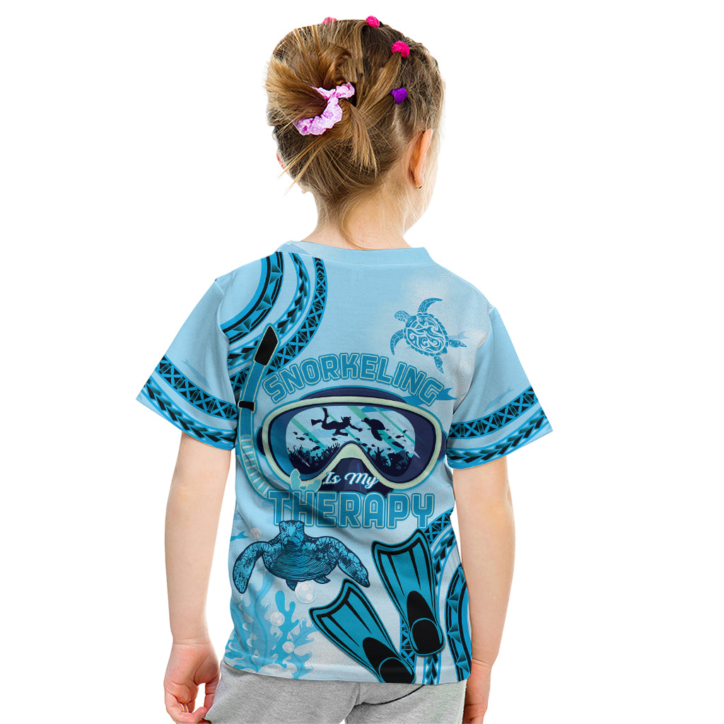 Hawaii Sea Turtle Snorkeling Is My Therapy Kid T Shirt
