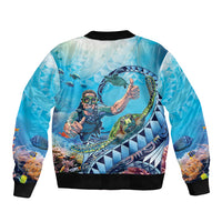 Hawaii Snorkeling Honu Turtle Bomber Jacket Under The Ocean Vibes