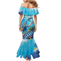Hawaii Snorkeling Honu Turtle Family Matching Mermaid Dress and Hawaiian Shirt Under The Ocean Vibes LT14 - Polynesian Pride