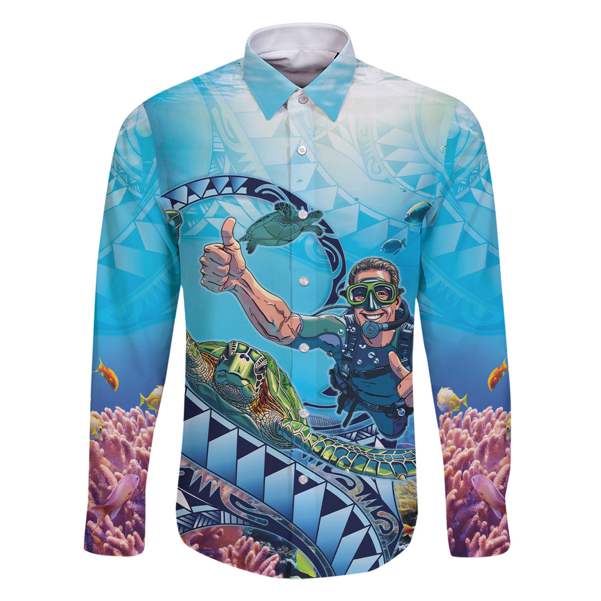 Hawaii Snorkeling Honu Turtle Family Matching Off Shoulder Maxi Dress and Hawaiian Shirt Under The Ocean Vibes