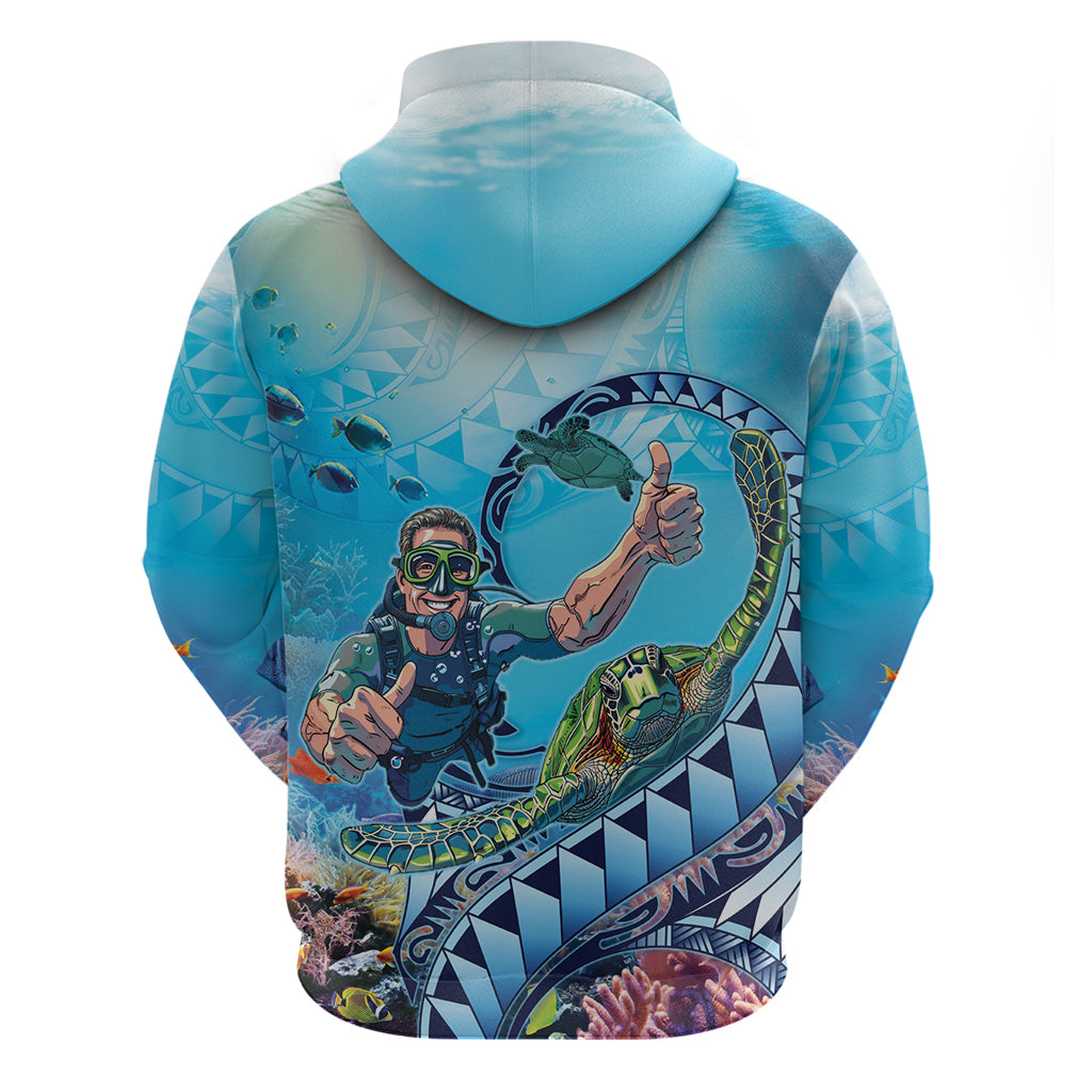 Hawaii Snorkeling Honu Turtle Zip Hoodie Under The Ocean Vibes LT14