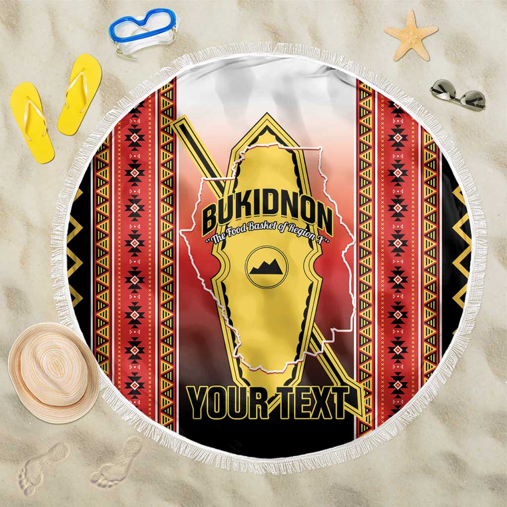 Personalised Bukidnon Philippines Beach Blanket The Food Basket of Region X LT14 One Size 150cm Red - Polynesian Pride