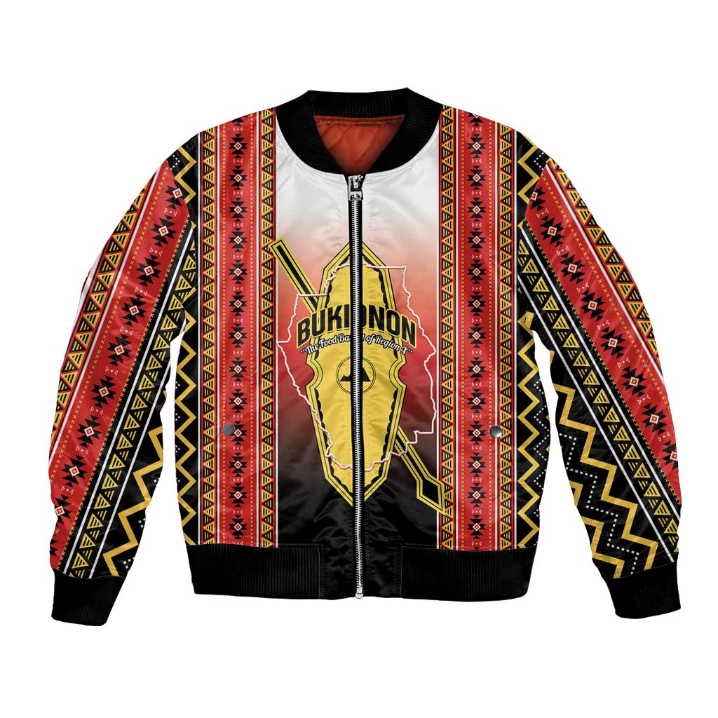 Personalised Bukidnon Philippines Bomber Jacket The Food Basket of Region X LT14 Unisex Red - Polynesian Pride