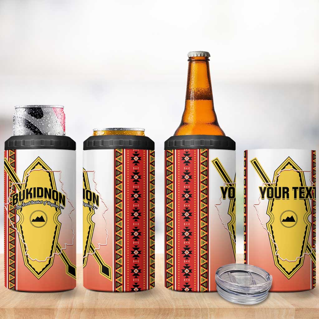 Personalised Bukidnon Philippines 4 in 1 Can Cooler Tumbler The Food Basket of Region X LT14 - Polynesian Pride