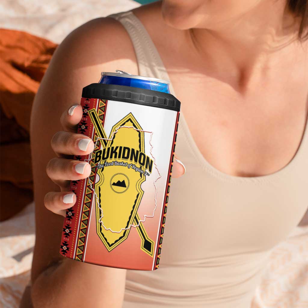 Personalised Bukidnon Philippines 4 in 1 Can Cooler Tumbler The Food Basket of Region X LT14 - Polynesian Pride