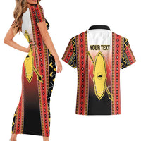 Personalised Bukidnon Philippines Couples Matching Short Sleeve Bodycon Dress and Hawaiian Shirt The Food Basket of Region X LT14 - Polynesian Pride