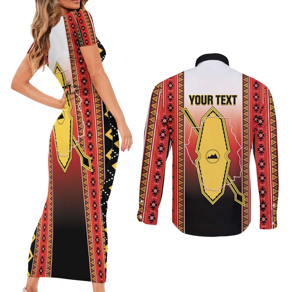 Personalised Bukidnon Philippines Couples Matching Short Sleeve Bodycon Dress and Long Sleeve Button Shirt The Food Basket of Region X LT14 - Polynesian Pride