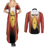 Personalised Bukidnon Philippines Couples Matching Summer Maxi Dress and Long Sleeve Button Shirt The Food Basket of Region X LT14 - Polynesian Pride