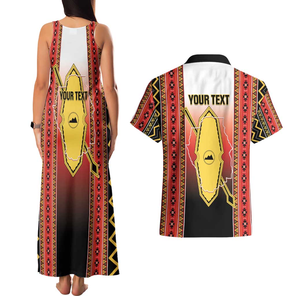 Personalised Bukidnon Philippines Couples Matching Tank Maxi Dress and Hawaiian Shirt The Food Basket of Region X LT14 - Polynesian Pride
