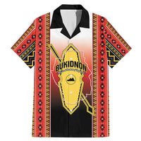 Personalised Bukidnon Philippines Family Matching Mermaid Dress and Hawaiian Shirt The Food Basket of Region X LT14 Dad's Shirt - Short Sleeve Red - Polynesian Pride