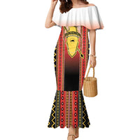 Personalised Bukidnon Philippines Family Matching Mermaid Dress and Hawaiian Shirt The Food Basket of Region X LT14 Mom's Dress Red - Polynesian Pride