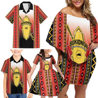 Personalised Bukidnon Philippines Family Matching Off Shoulder Short Dress and Hawaiian Shirt The Food Basket of Region X LT14 - Polynesian Pride