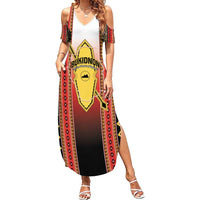 Personalised Bukidnon Philippines Family Matching Summer Maxi Dress and Hawaiian Shirt The Food Basket of Region X LT14 Mom's Dress Red - Polynesian Pride