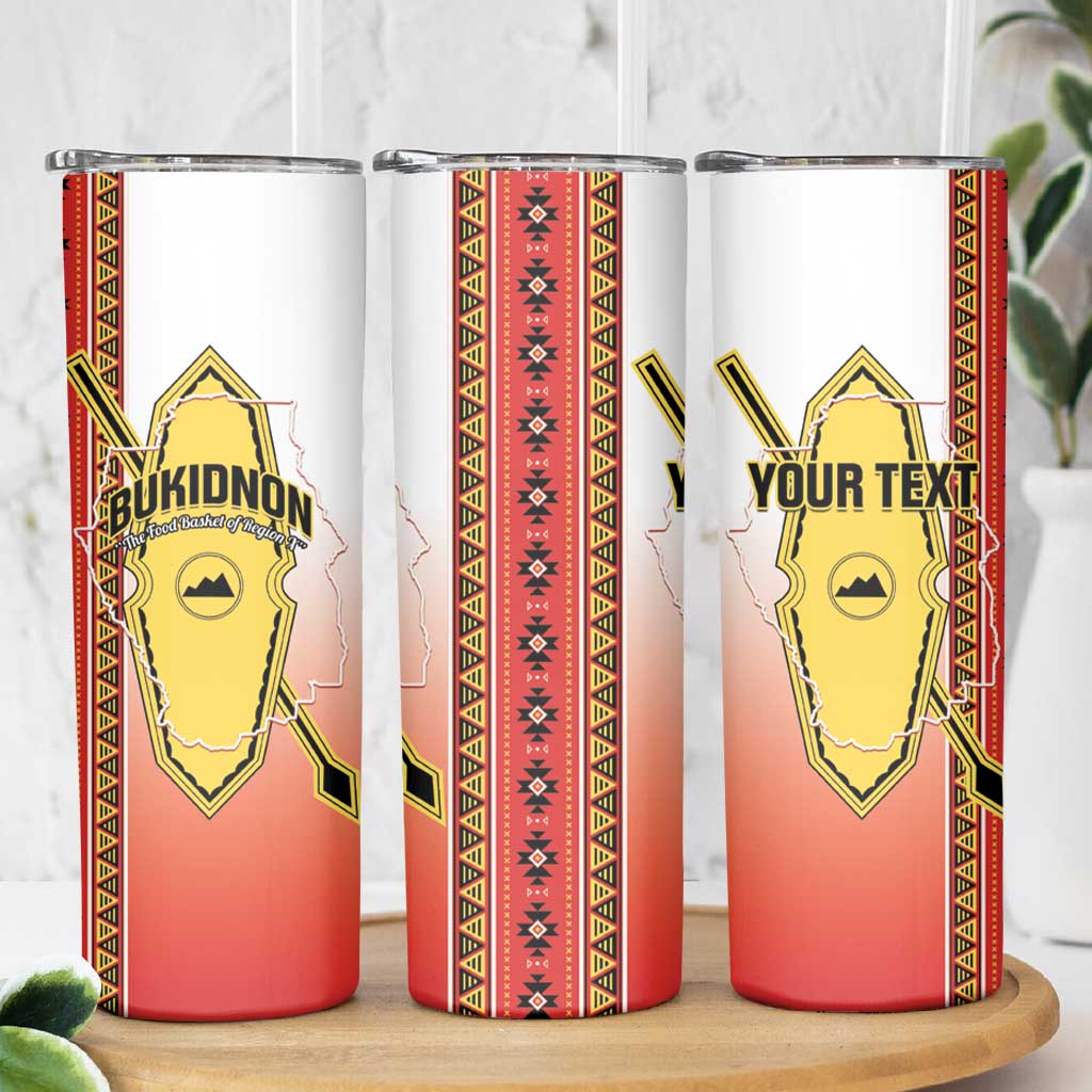 Personalised Bukidnon Philippines Skinny Tumbler The Food Basket of Region X LT14 - Polynesian Pride