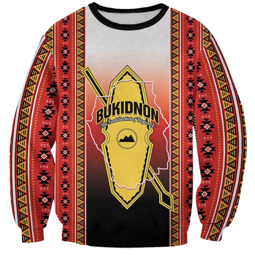 Personalised Bukidnon Philippines Sweatshirt The Food Basket of Region X LT14 Unisex Red - Polynesian Pride