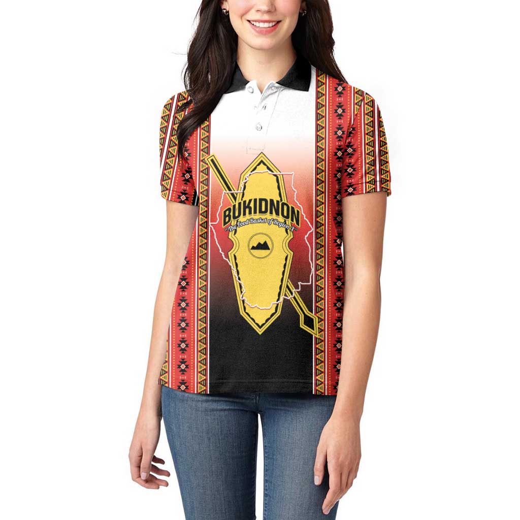 Personalised Bukidnon Philippines Women Polo Shirt The Food Basket of Region X LT14 - Polynesian Pride