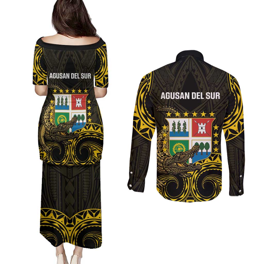 Agusan del Sur Philippines Couples Matching Puletasi and Long Sleeve Button Shirt Habagatang Agusan Lolong
