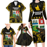 Agusan del Sur Philippines Family Matching Long Sleeve Bodycon Dress and Hawaiian Shirt Habagatang Agusan Lolong LT14 - Polynesian Pride