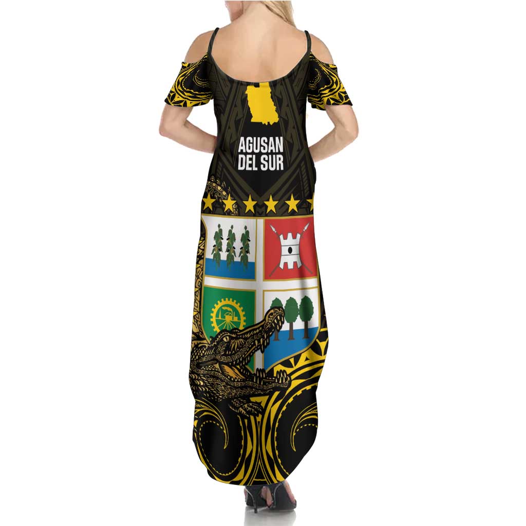 Agusan del Sur Philippines Family Matching Summer Maxi Dress and Hawaiian Shirt Habagatang Agusan Lolong LT14 - Polynesian Pride