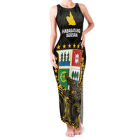 Agusan del Sur Philippines Family Matching Tank Maxi Dress and Hawaiian Shirt Habagatang Agusan Lolong LT14 Mom's Dress Black - Polynesian Pride