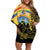 Quezon Province Family Matching Off Shoulder Short Dress and Hawaiian Shirt Cocolandia Philippines Turtle
