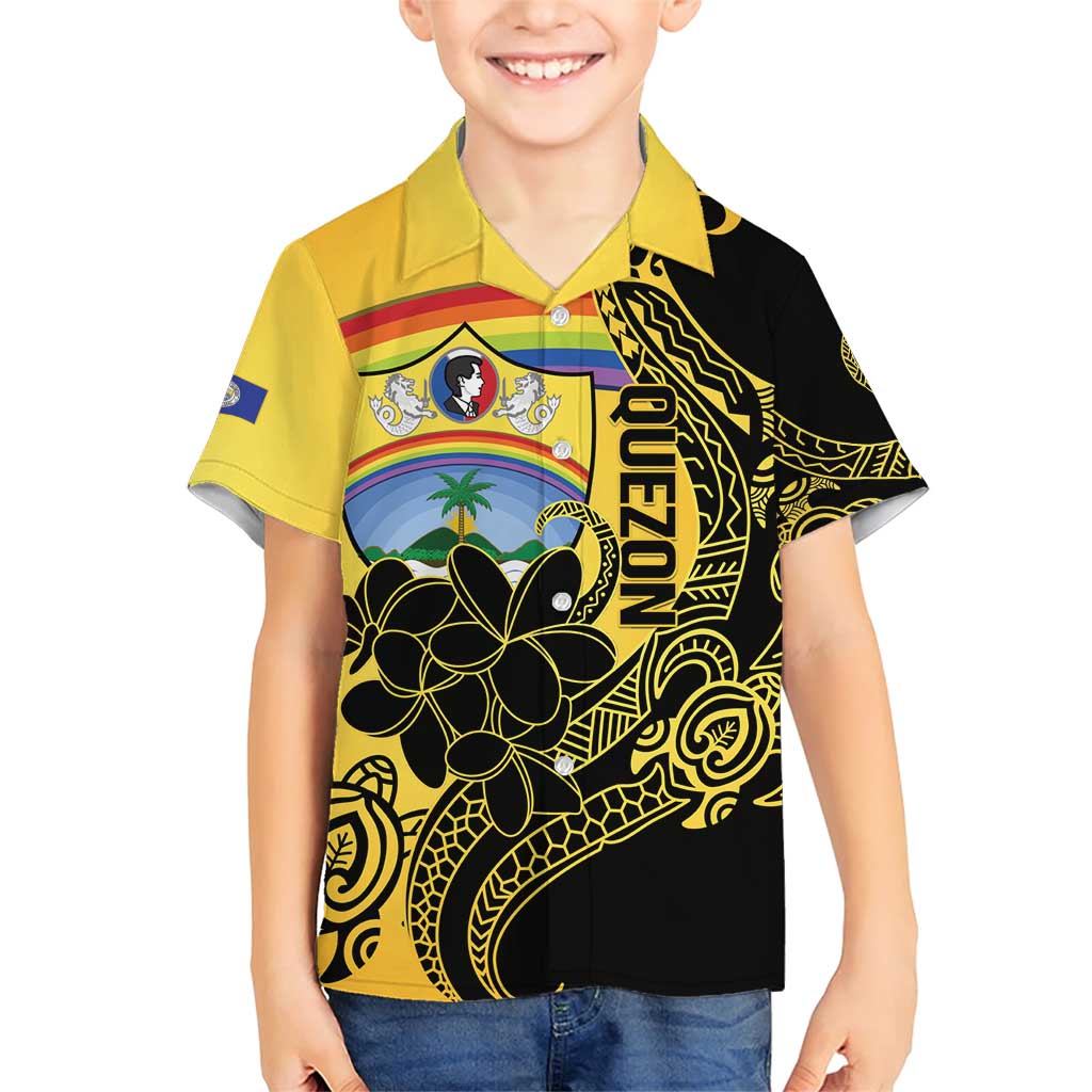 Quezon Province Family Matching Short Sleeve Bodycon Dress and Hawaiian Shirt Cocolandia Philippines Turtle LT14 Son's Shirt Gold - Polynesian Pride