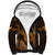 Personalised Hawaiian Islands Sherpa Hoodie Lani Map Gold Kanaka With Kakau LT14 Unisex Gold - Polynesian Pride