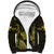 Personalised Hawaiian Islands Sherpa Hoodie Oahu Map Yellow Kanaka With Kakau LT14 Unisex Yellow - Polynesian Pride