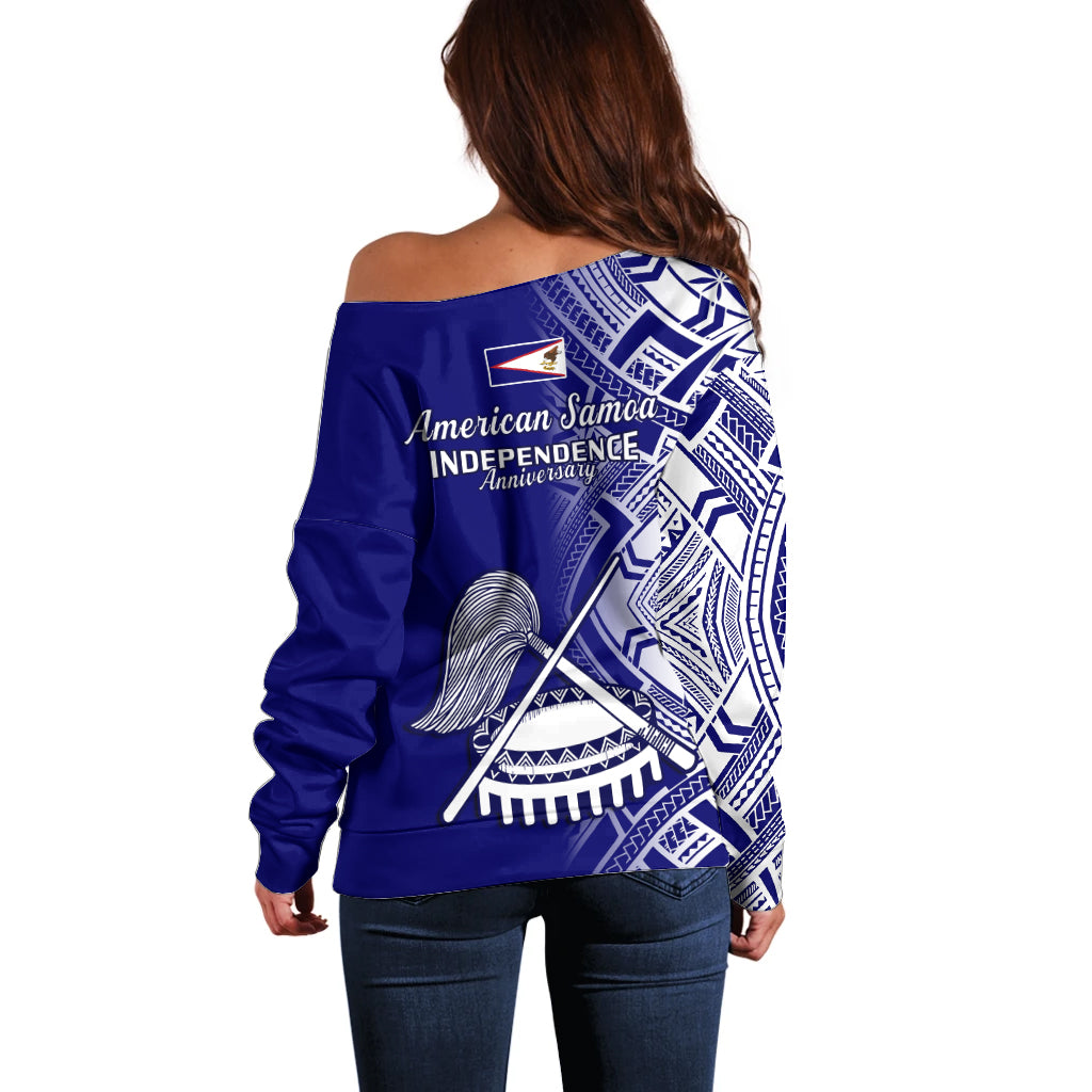 Polynesian Pride American Samoa Off Shoulder Sweater July 4 Independence Day LT14 - Polynesian Pride