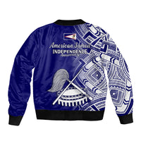Polynesian Pride American Samoa Sleeve Zip Bomber Jacket July 4 Independence Day LT14 - Polynesian Pride