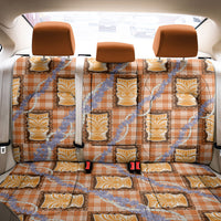 Aloha Hawaii Tiki Palaka Motifs Back Car Seat Cover Honohono Lei Orange Elegant Vibes
