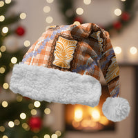 Aloha Hawaii Tiki Palaka Motifs Christmas Santa Hat Honohono Lei Orange Elegant Vibes