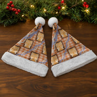 Aloha Hawaii Tiki Palaka Motifs Christmas Santa Hat Honohono Lei Orange Elegant Vibes