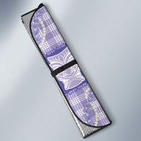 Aloha Hawaii Tiki Palaka Motifs Auto Sun Shade Honohono Lei Purple Elegant Vibes