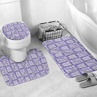 Aloha Hawaii Tiki Palaka Motifs Bathroom Set Honohono Lei Purple Elegant Vibes