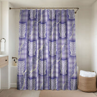 Aloha Hawaii Tiki Palaka Motifs Bathroom Set Honohono Lei Purple Elegant Vibes