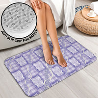 Aloha Hawaii Tiki Palaka Motifs Bathroom Set Honohono Lei Purple Elegant Vibes