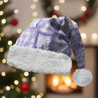 Aloha Hawaii Tiki Palaka Motifs Christmas Santa Hat Honohono Lei Purple Elegant Vibes