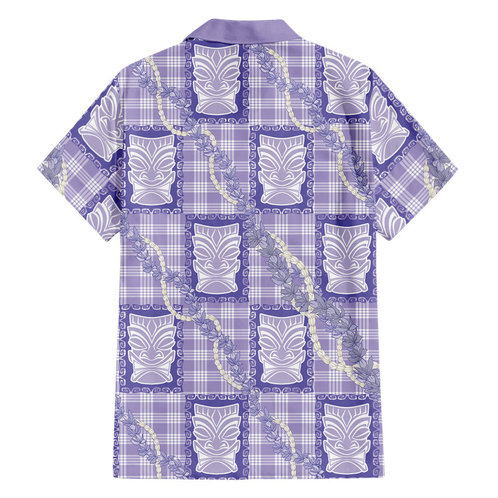 Aloha Hawaii Tiki Palaka Motifs Hawaiian Shirt Honohono Lei Purple Elegant Vibes LT14 - Polynesian Pride