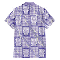 Aloha Hawaii Tiki Palaka Motifs Hawaiian Shirt Honohono Lei Purple Elegant Vibes LT14 - Polynesian Pride