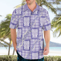 Aloha Hawaii Tiki Palaka Motifs Hawaiian Shirt Honohono Lei Purple Elegant Vibes LT14 - Polynesian Pride